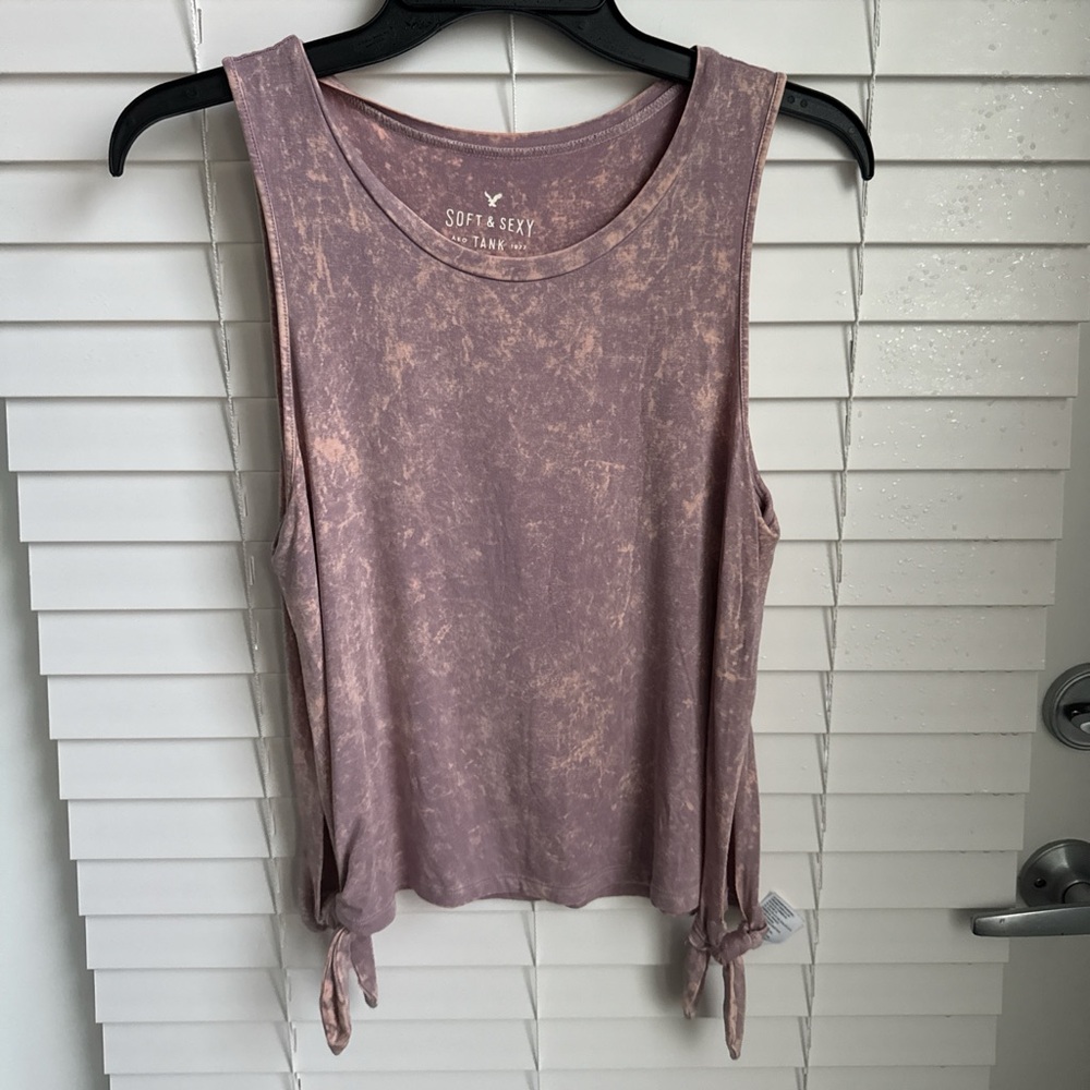 American Eagle Outfitters Purple Tie-Side Tank Top